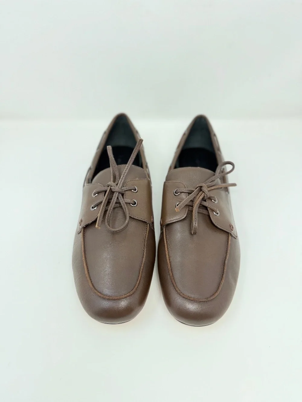 New Vince Marin Boat Shoe Brown Leather Sz 10